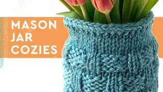 Thumbnail: Mason Jar Cozy ☀️ Summer Knitting Pattern