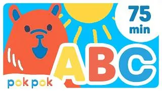 Thumbnail: 75 MINUTES of ABCs, Crafts, Colors & More! 🔢 | Low Stimulation Learning | Pok Pok