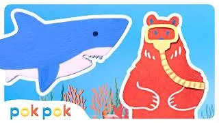 Thumbnail: 5 Shark Fun Facts for Kids! 🦈 | Calm Toddler Learning | Pok Pok