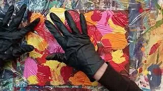 Thumbnail: Abstract ACRYLIC Painting - EASY Blending Technique with Acrylics and Plastic Wrap
