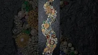 Thumbnail: River of Jewels Canvas Wall Art, Repurposed Arts and Crafts Project by @StudioSilverCreek