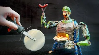 Thumbnail: I made a Luigi Robot that makes pizza