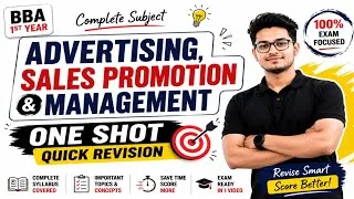 Thumbnail: Advertising Sales Promotion & Management One Shot 🔥 | Complete Revision in One Video | BBA 1st Year
