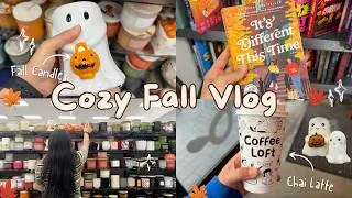 Thumbnail: FALL VLOG 🍂🎃🧸 cozy fall shopping, chai lattes, BobbieGoods colouring books & Improv at the theatre