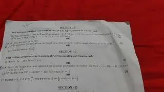 Thumbnail: Class Xi Maths Periodic Test-1 Question Paper (2026-27) CBSE 