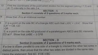 Thumbnail: Class 10 Maths Monthly Test-2 Question Paper 2026-27 ( Section C Solution) PM shri KV 