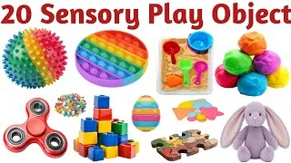 Thumbnail: 20 Sensory Play Objects Names in English & Hindi | Sensory Toys for Kids | Kids Learning Video 