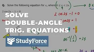 Thumbnail: Solve Trigonometric Equations with Double Angles | 2cos(2x)−1=0