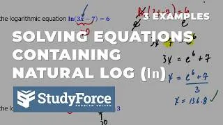 Thumbnail: Solving Equations Involving Natural Logarithms (ln x)