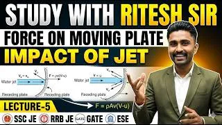 Thumbnail: Force exerted by the jet on a moving plate | Impact of jet | Hydraulic machine | JE/AE/GATE/ESE