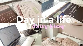 Thumbnail: a productive day in my life👩🏻‍💻 | homework, cleaning my room, making green tea