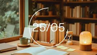 Thumbnail: Study pomodoro 25/5 | lofi rain, Studying and Working | 4 x 25 min