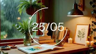 Thumbnail: Study pomodoro 25/5 | lofi study, Studying and Working, rain lofi | 6 x 25 min