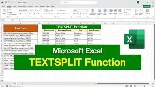 Thumbnail: MS Excel - TEXTSPLIT Function | TEXTSPLIT Formula in Excel