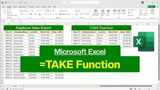 Thumbnail: MS Excel - TAKE Function | TAKE Formula in Excel