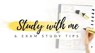Thumbnail: Study with me + my exam study techniques | studytee