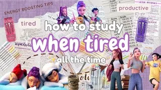 Thumbnail: How to study when you're TIRED ✨🥱 bye-bye "couch couch couch"....
