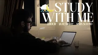 Thumbnail: 2-HOUR STUDY WITH ME | Late night | Medical student | Pomodoro 50-10 | Rain sound