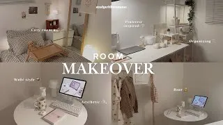 Thumbnail: AESTHETIC ROOM MAKEOVER  2025 🧸🫧🧺 | Beige theme + Pinterest inspired, cleaning + organizing + tour