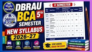 Thumbnail: 🔥 DBRAU BCA 5th Semester New Syllabus 2026–27 | Complete Subjects & Syllabus Analysis
