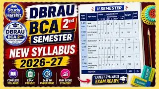 Thumbnail: 🔥 DBRAU BCA 2nd Semester New Syllabus 2026–27 | Complete Subject & Syllabus Analysis