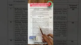 Thumbnail: 🔥 BBC 603 Software Testing and Quality Assurance 🧪 | AKTU BCA 6th Sem 2026–27 | Syllabus Analysis