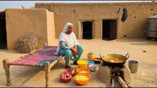 Thumbnail: Two Boys Herding Sheep and Woman Cooking Traditional Village Meal | Village Life in Pakistan DESERT