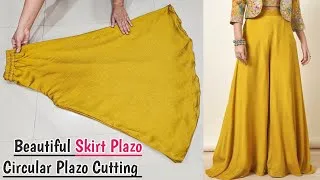 Thumbnail: Very Easy Circular Plazo Cutting And Stitching | plazo cutting for beginners 