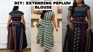 Thumbnail: How to Cut and sew a Stylish Extended Peplum Blouse with a Cut along sleeve. 