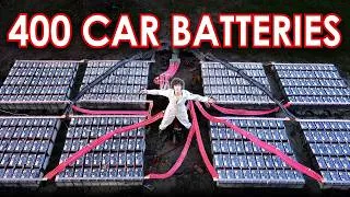 Thumbnail: 400 car batteries wired together!!
