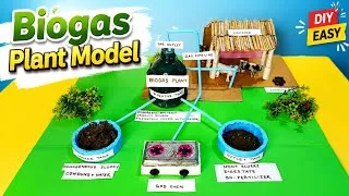 Thumbnail: Biogas Plant Working Model Using Cardboard | DIY School Science Project | Easy Biogas Model