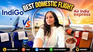 Thumbnail: Indigo vs Air India Express - who WINS? XL Seats, Rs.200 Food & overall experience (Ranchi - Delhi)