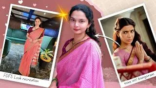 Thumbnail: Watched FDFS with a saree look recreation 😉