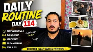 Thumbnail: Daily Routine Day 114 🔥 | My Productive Day | Gym, Healthy Diet & Morning Walk 💪