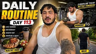 Thumbnail: Daily Routine Day 113 🔥 | Gym Workout, Healthy Diet & Fitness Journey | Sumit Rawat
