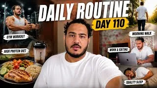 Thumbnail: Daily Routine Day 110 🔥 | My Full Day Routine | Gym, Diet & Fitness