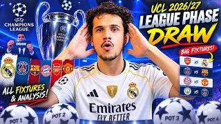 Thumbnail: Champions League 2026/27 Draw 🔥 All Fixtures Explained | Real Madrid, PSG, Barcelona, Bayern 