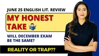 Thumbnail: June 25 Literature Exam Honest Review | Sunaina Jethani