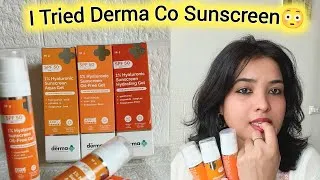 Thumbnail:  I Tried Derma Co 1% Hyaluronic Sunscreen Range | The derma co Sunscreen Review 