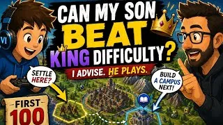 Thumbnail: Can My Son Beat King Difficulty? | First 100 Turns (Civilization VI Guide)