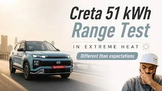Thumbnail: Creta ELECTRIC 51kWh Range Test | Extreme Heat and City Driving