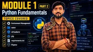 Thumbnail: Python Virtual Environment | venv, virtualenv, pip, requirements.txt & Pipenv | Python Course #2