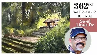 Thumbnail: How to Paint a Scenic Traditional House in Watercolor | 362nd Tutorial | Sunil Linus De