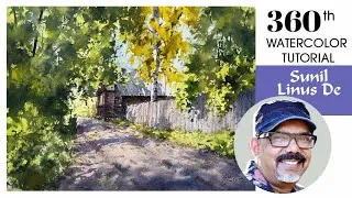 Thumbnail: Beautiful Countryside Cottage Painting | Loose Style Watercolor Tutorial | Sunil Linus De
