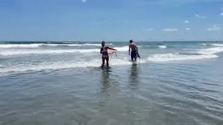 Thumbnail: Getting past the break 🌊 for a surfing session 🏄‍♀️