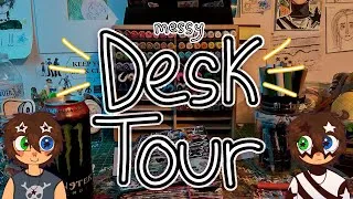 Thumbnail: MESSY DESK TOUR! - My space for making art