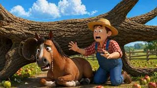 Thumbnail: Oh no! At Old MacDonald farm, a horse has been injured by a large tree! | Animal Rescue .