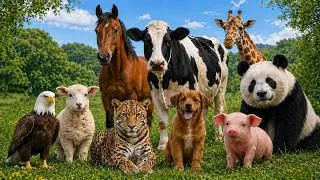 Thumbnail: 20 Cute Animal Sounds for Kids 🐱🐮 | Learn Animal Names and Sounds Monkey , Cat | Animals For Kids.
