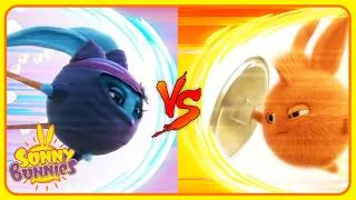 Thumbnail: Turbo VS The Ninja 🥷 | Sunny Bunnies | Funny Cartoons For Kids