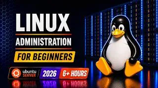 Thumbnail: Full Linux Course For beginners 2026 | Ubuntu  Server LTS Tutorial : Linux System Administration